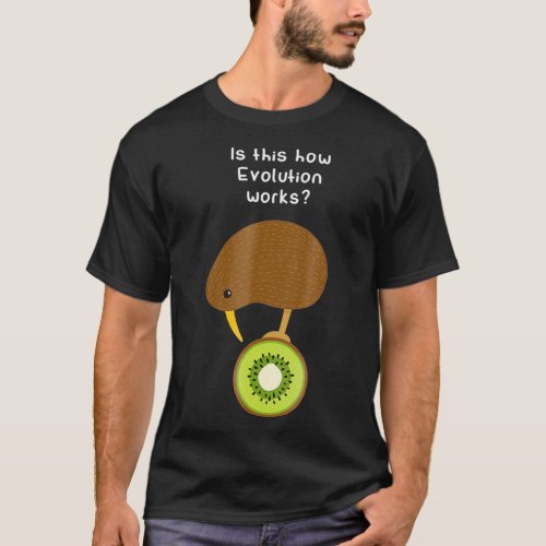 Kiwi Bird Evolution Funny Kiwi Fruit Pun Gift T_Shirt