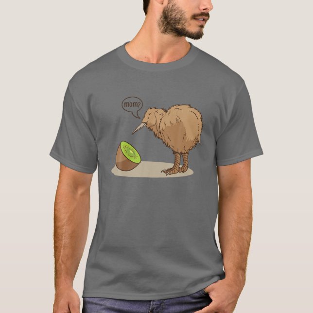 Kiwi Bird Fruit New Zealand Mama Fun T-Shirt (Front)