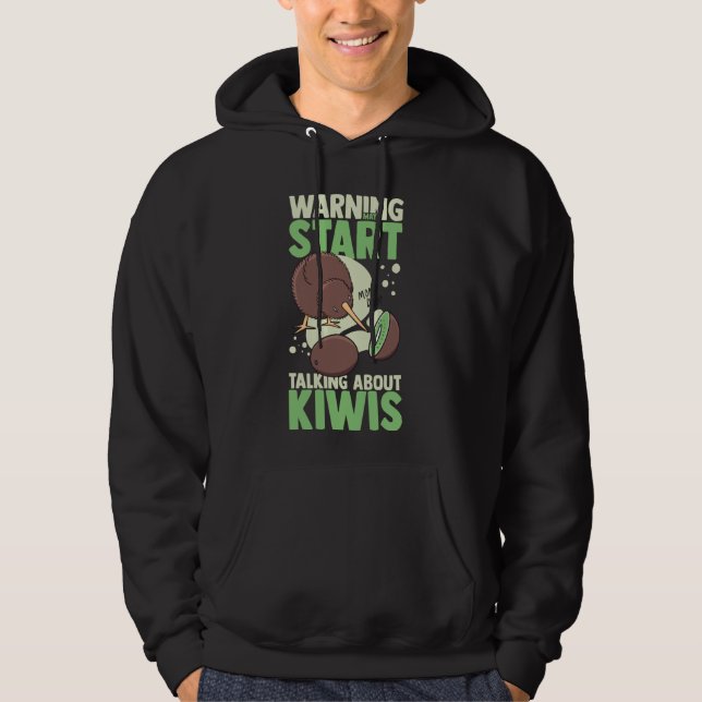 Kiwi Bird Funny New Zealand Cute Animals Hoodie (Front)