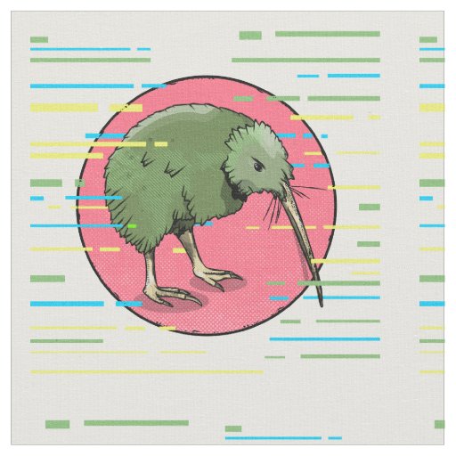 Kiwi Bird Green Fabric