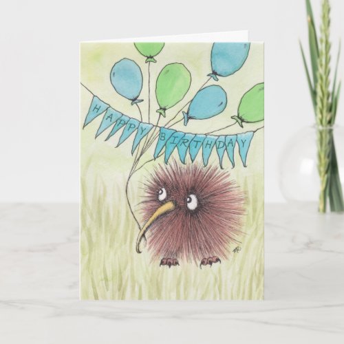 Kiwi Bird Happy Birthday Card