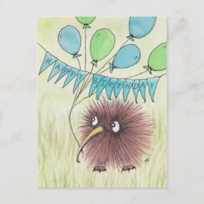 Kiwi Bird Happy Birthday Postcard