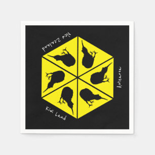 Kiwi Bird & New Zealand/ Aotearoa Islands (pizza) Napkins
