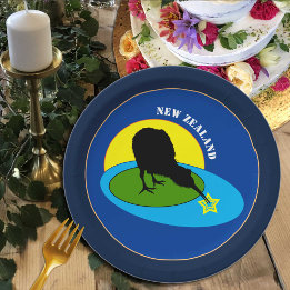 Kiwi Bird & New Zealand /Bro party plates