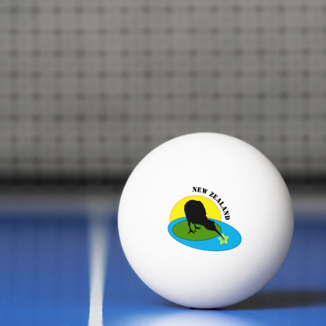 Kiwi Bird & New Zealand Games / Sports Ping Pong Ball (Net)