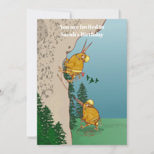 Kiwi Bird rock climbing Invitation