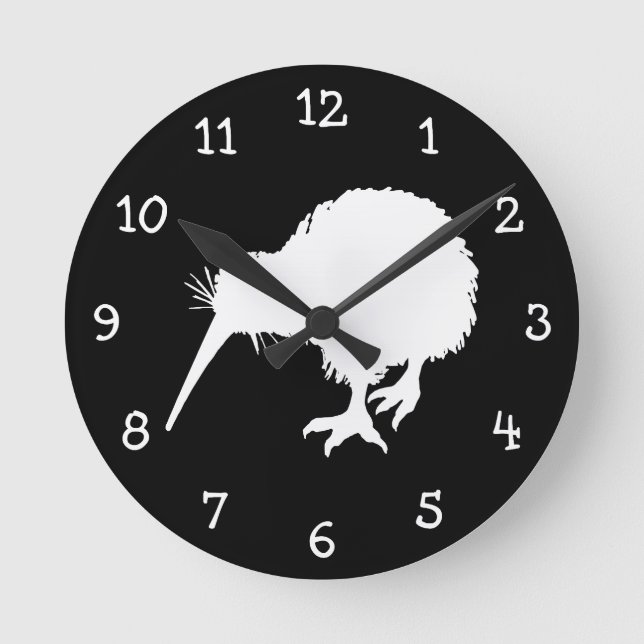 Kiwi Bird Round Clock (Front)
