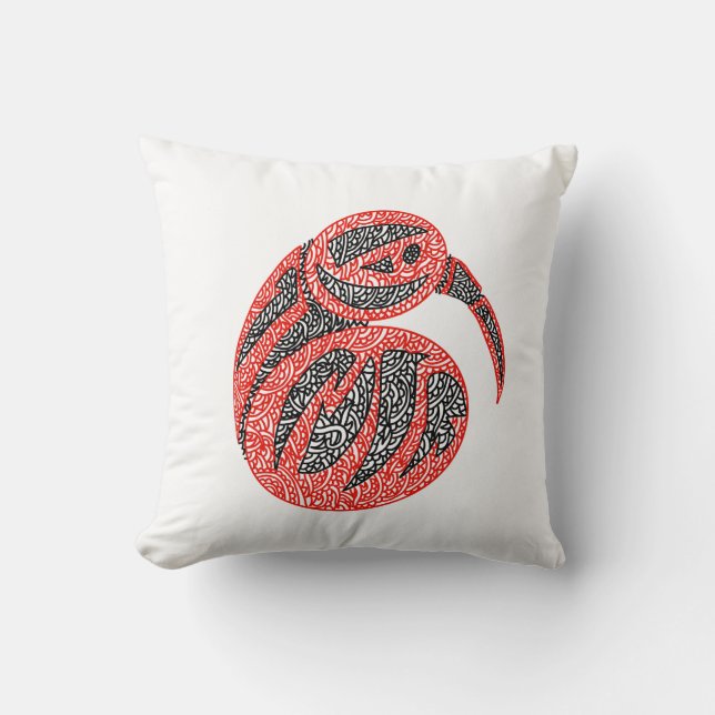 Kiwi Bird Throw Pillow (Front)