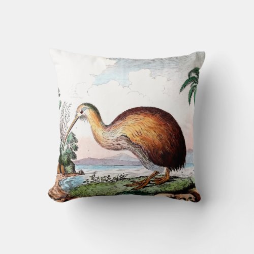 kiwi bird throw pillow