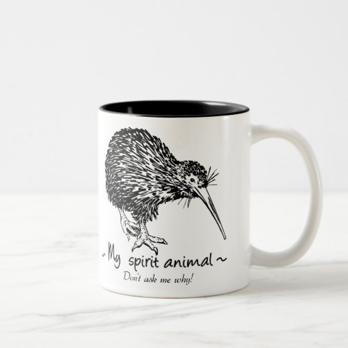 Kiwi bird Two_Tone coffee mug