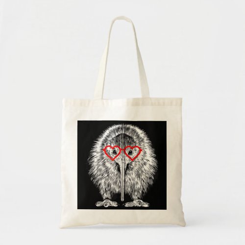 Kiwi Bird Valentines Day Bird lovers Zip  Tote Bag