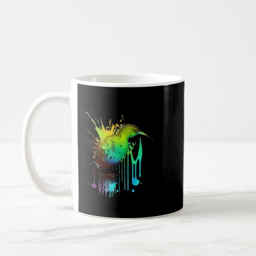 Kiwi Bird Water Splatter Abstract National Bird Ne Coffee Mug
