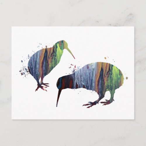 Kiwi birds postcard