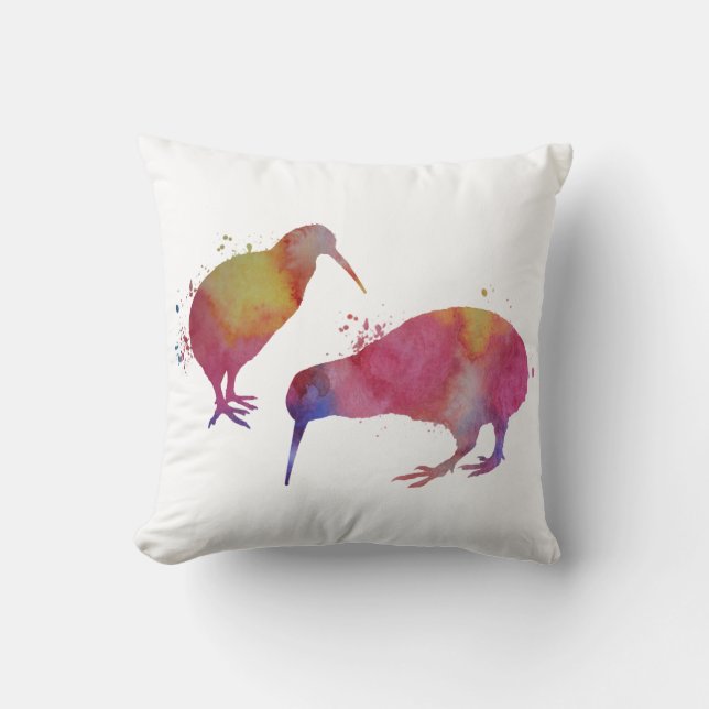 Kiwi birds throw pillow (Front)