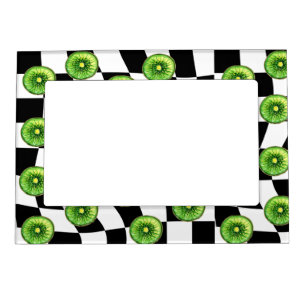 Kiwi Checkered board pattern License Plate Frame