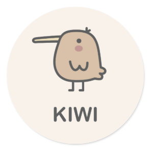 Kiwi Classic Round Sticker