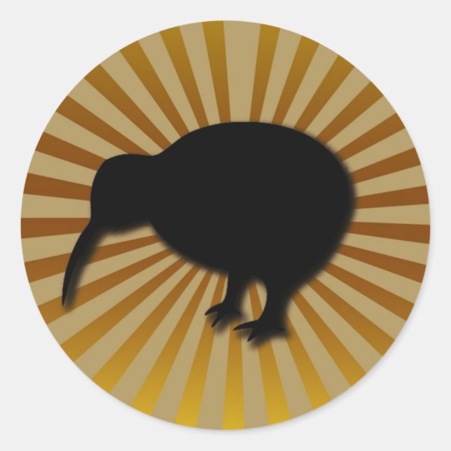 kiwi classic round sticker (Front)