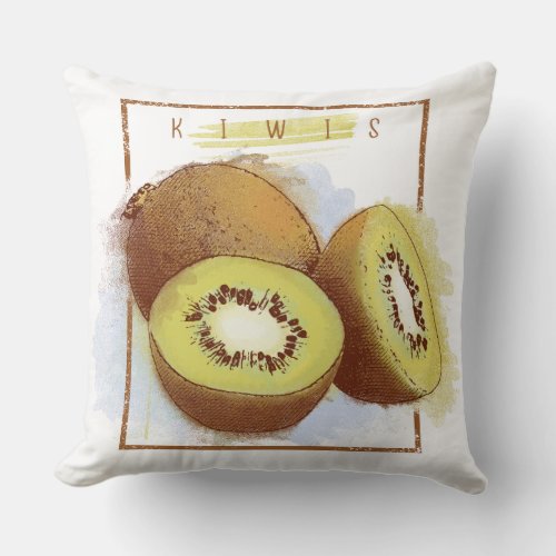 Kiwi design throw pillow