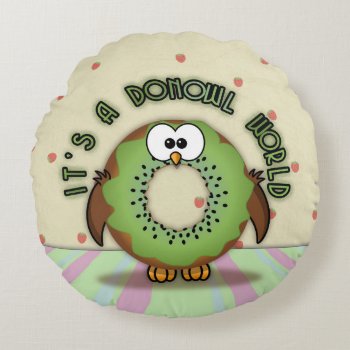 Kiwi Donowl Round Pillow by just_owls at Zazzle