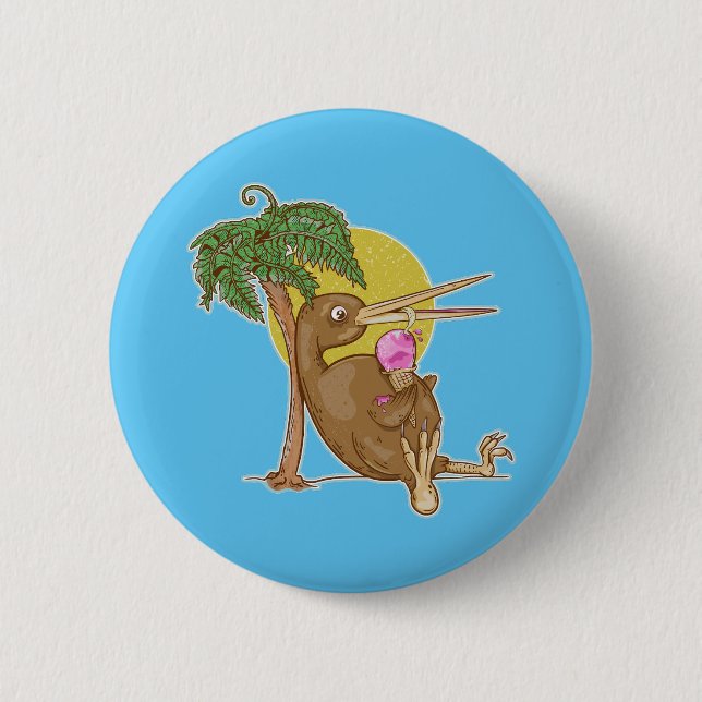 Kiwi eating an icecream button (Front)