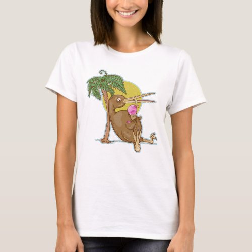 Kiwi eating an icecream T_Shirt