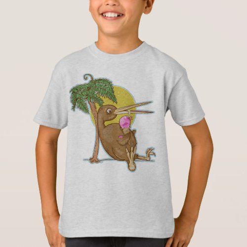 Kiwi eating an icecream T_Shirt