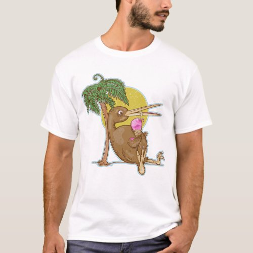 Kiwi eating an icecream T_Shirt