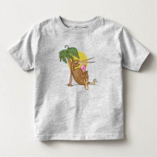 Kiwi eating an icecream toddler t_shirt