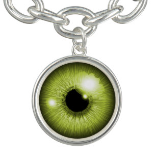 Kiwi Eye Charm Bracelet