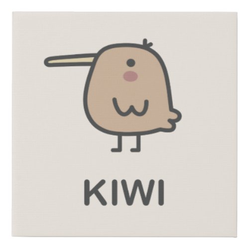 Kiwi Faux Canvas Print