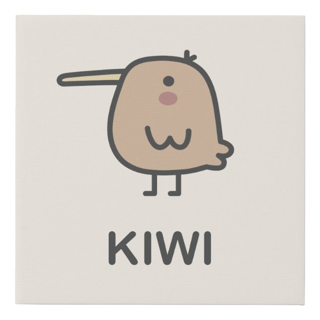 Kiwi Faux Canvas Print (Front)