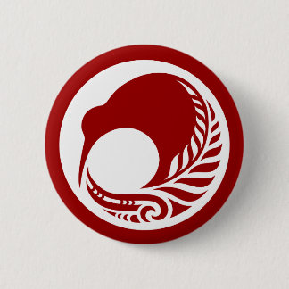 Kiwi Fern Disc Pinback Button