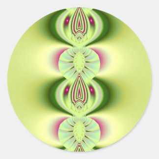 Kiwi Fine Fractal Art Classic Round Sticker