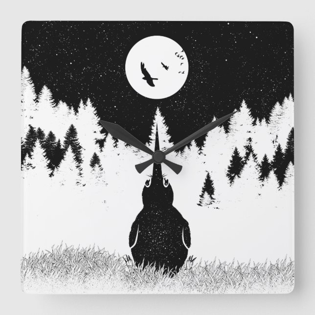 Kiwi Flightless Bird Square Wall Clock (Front)