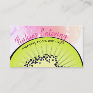 kiwi fruit bakery chef catering business card
