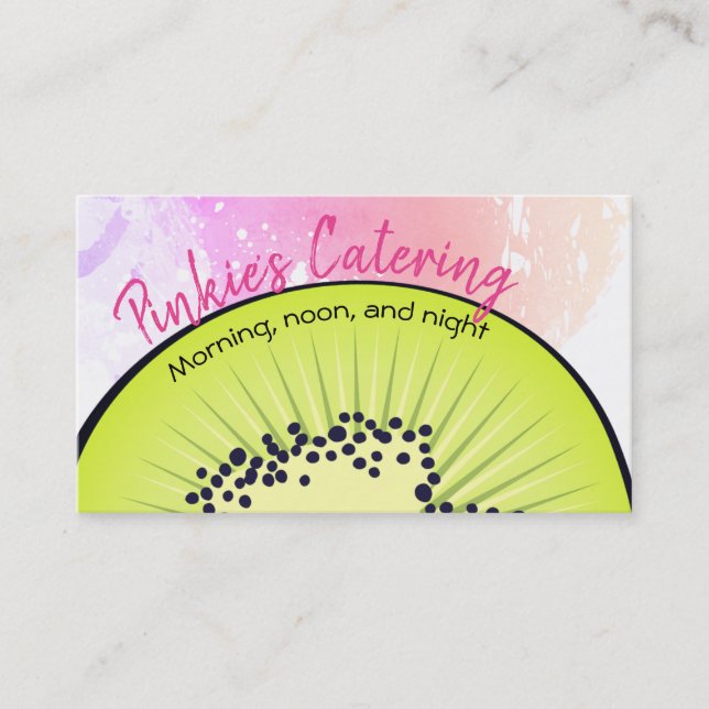 kiwi fruit bakery chef catering business card (Front)