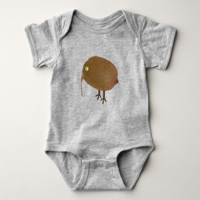 Kiwi Fruit Bird Baby Bodysuit (Front)