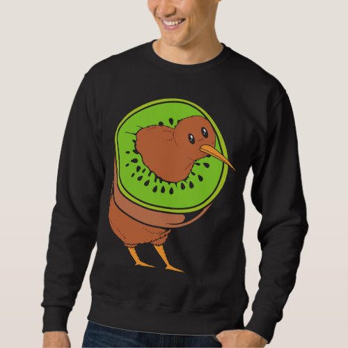 Kiwi Fruit Bird Pun Cute Kiwi Bird Sweatshirt