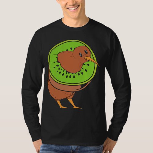 Kiwi Fruit Bird Pun Cute Kiwi Bird T_Shirt