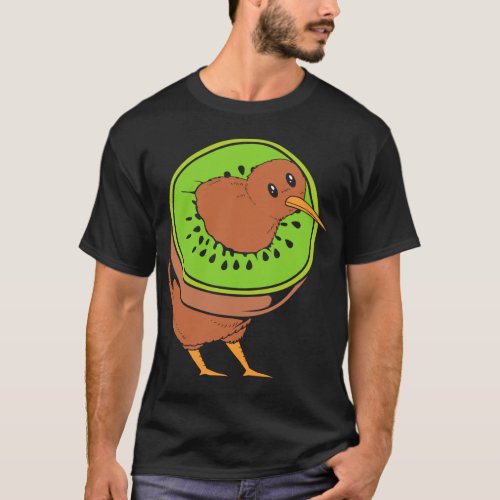 Kiwi Fruit Bird Pun Cute Kiwi Bird T_Shirt