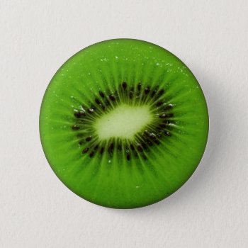 Kiwi Fruit Fresh Slice Button by SorayaShanCollection at Zazzle