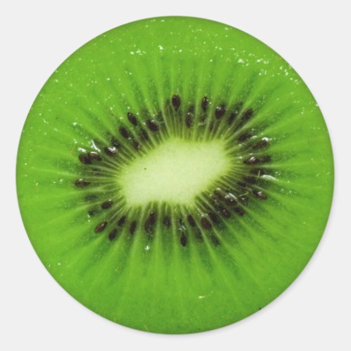 Kiwi Fruit Fresh Slice Classic Round Sticker