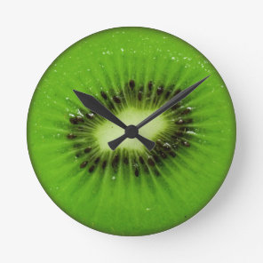 Kiwi Fruit Fresh Slice Round Clock