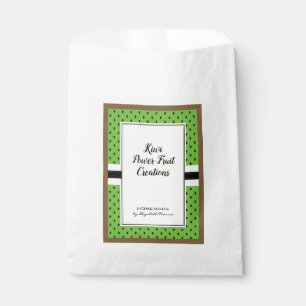 Kiwi fruit, green pattern homemade product paper favor bag