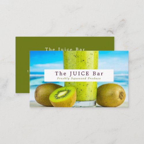 Kiwi Fruit Juice Bar Business Card