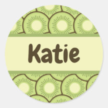 Kiwi Fruit Pattern Name Label