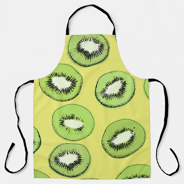 Kiwi fruit seamless pattern,background with kiwi s apron (Front)