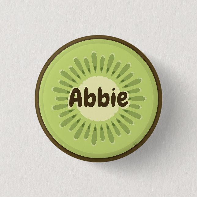 Kiwi Fruit Slice Button (Front)