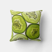 Kiwi Fruit Throw Pillow (Back)