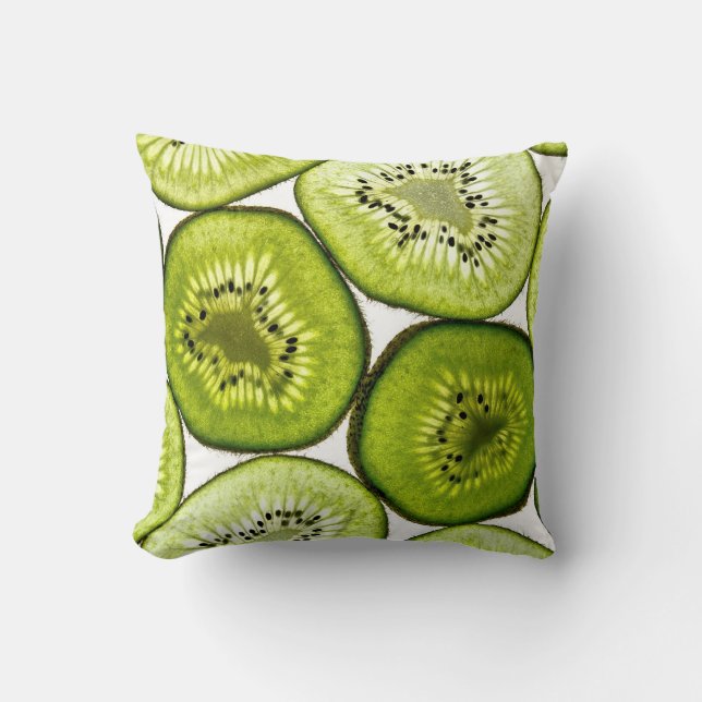 Kiwi Fruit Throw Pillow (Front)